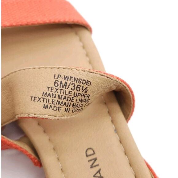 Lucky Brand Wensdei Womens 6M Coral Vada Woven Strappy Espadrille Sandal Strappy - Picture 7 of 8
